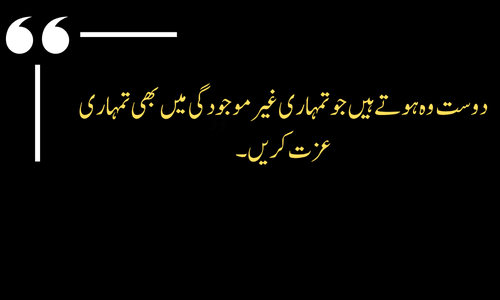 Friendship Quote - Dost barqarar rakhna mushkil