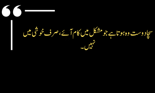 2 lines Friendship Quote - Dost jo dil ki baat samajh le
