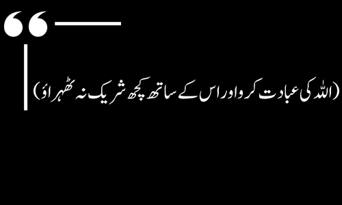 Quranic verse about worshipping the Creator